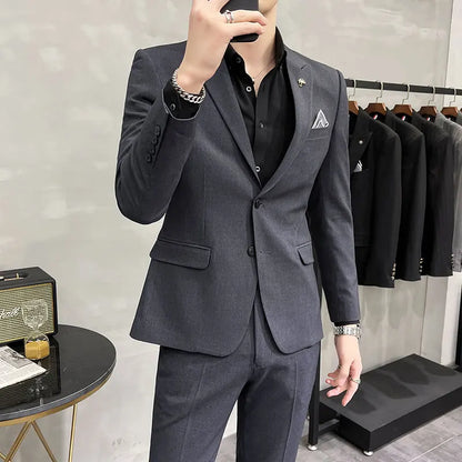 Men's Slim Fit Wedding Suit – Blazer & Pants Set