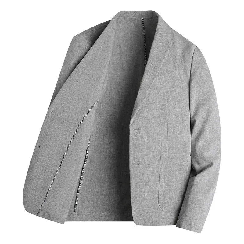 KIDWHXR Coat Man Thin Single-breasted Pocket Business Casual Men Blazer Sun Protection Breathable Versatile Male Suit Outerwear