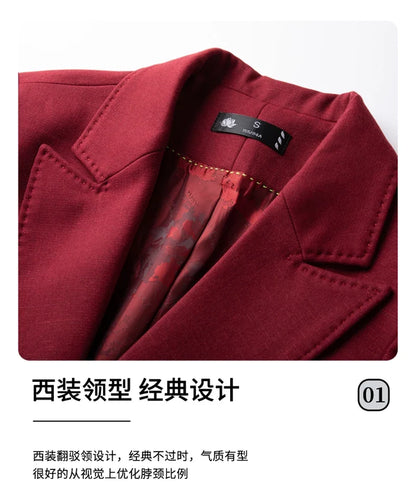 Elegant and fashionable professional women's wear, exquisite two-piece suit jacket + pants. 2025 autumn/winter new styles