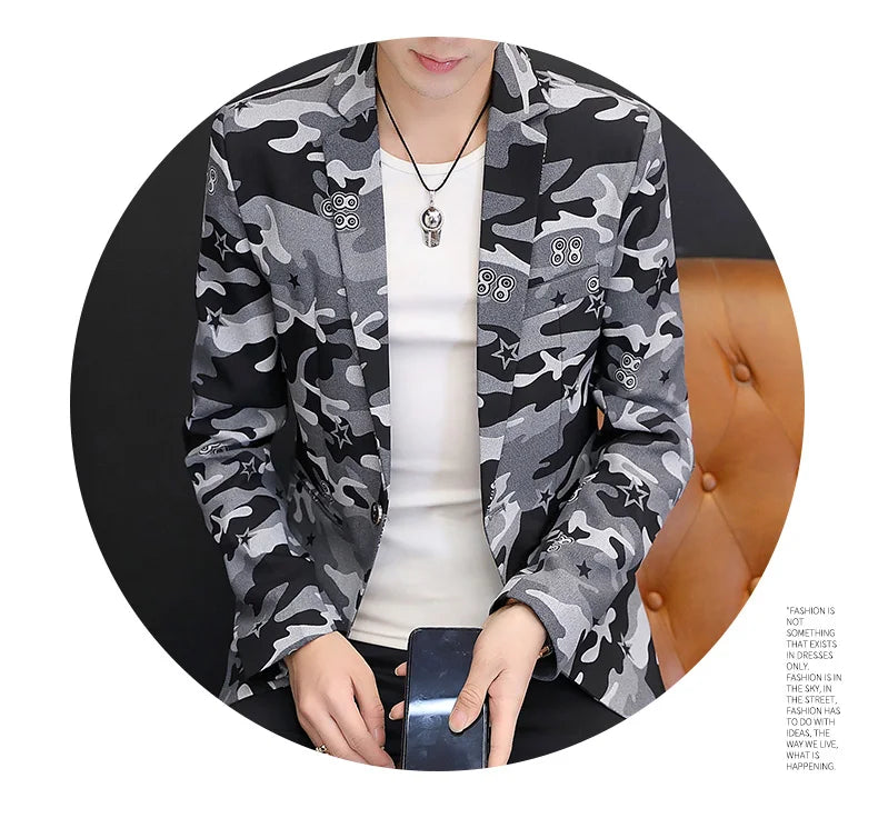 Men's Leisure Suit Jacket Spring Autumn Handsome Business Formal Fashion Hong Kong Style Advanced Sense Casual Wear