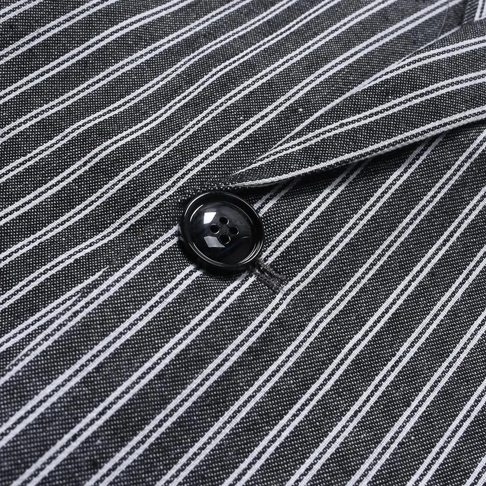 Striped Blazer Jacket Man Suits Luxury Sacos Hombres Elegantes 2025 Coats Men Casual Single Button Social Business Blazers Coats