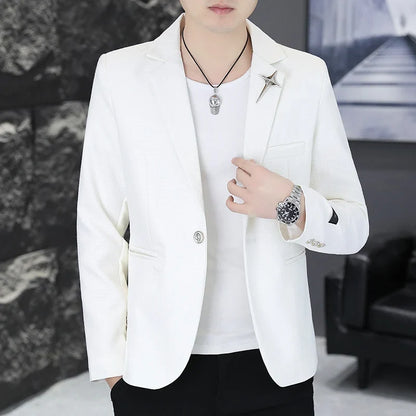 Men's Slim Fit Fashionable Hair Stylist Little Blazer Autumn 2026 New Arrival Trendy Small Jacket for Younger Men