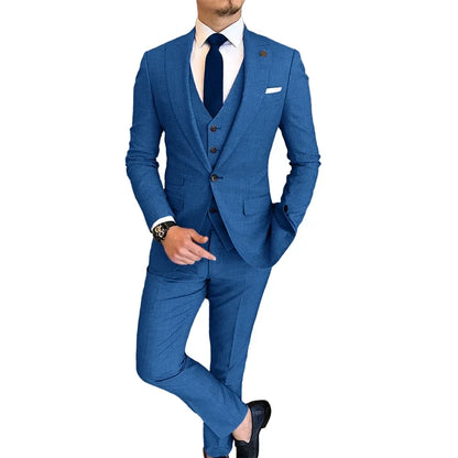 Men's Slim Fit Single Breasted Suit for Weddings, Graduation & Smart Casual Wear – Multi-Color
