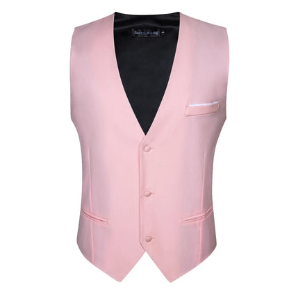 Men's Suit Vest Single Breasted Slim Fit V-Neck Formal Waistcoat Light Blue Wedding Business