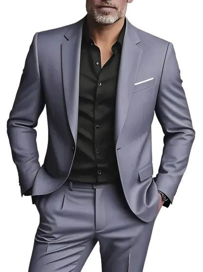 2 Pièces Costumes Homme Grande Taille Pour Mariage Marié Tuxedos Bal Ensembles Blazer Homme D'affaires Trajes De Hombre