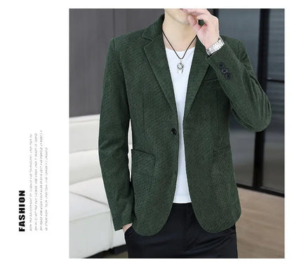Blazer Men's Fashion Business Gentleman Groom Professional Gentleman Form-fitting Versatile Casual Formal Wear High-end Blazer