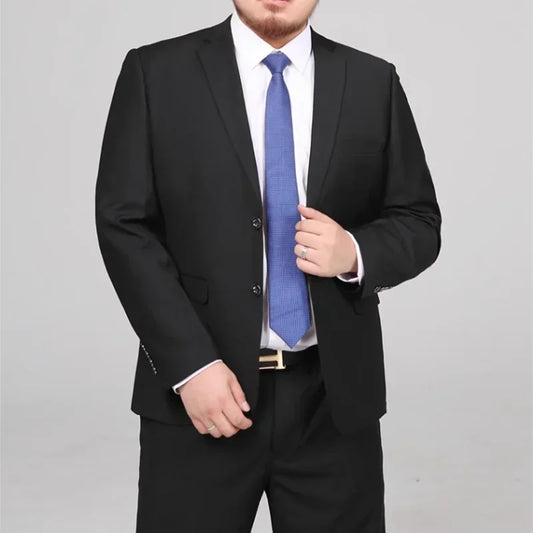 Men's Spring Fashion Solid Color Suit And Pants Two-Piece Set Handsome Wedding Dress Business Tooling All-Match Elegant