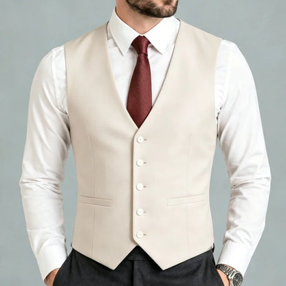 Men Suit Vest – Single Breasted Formal Waistcoat for Men