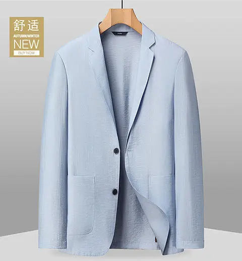 Blazer Men's Fashion Outdoor Travel Wedding Stylish Multi-purpose Casual Slim-Fitting Lightweight Cool and Breathable Blazer