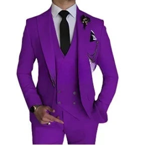 Fashion Smart Business Sky Blue Costume Homme Wedding Men Suits Peak Lapel Groom Tuxedos Terno Masculino Prom Blazer 3 Pieces