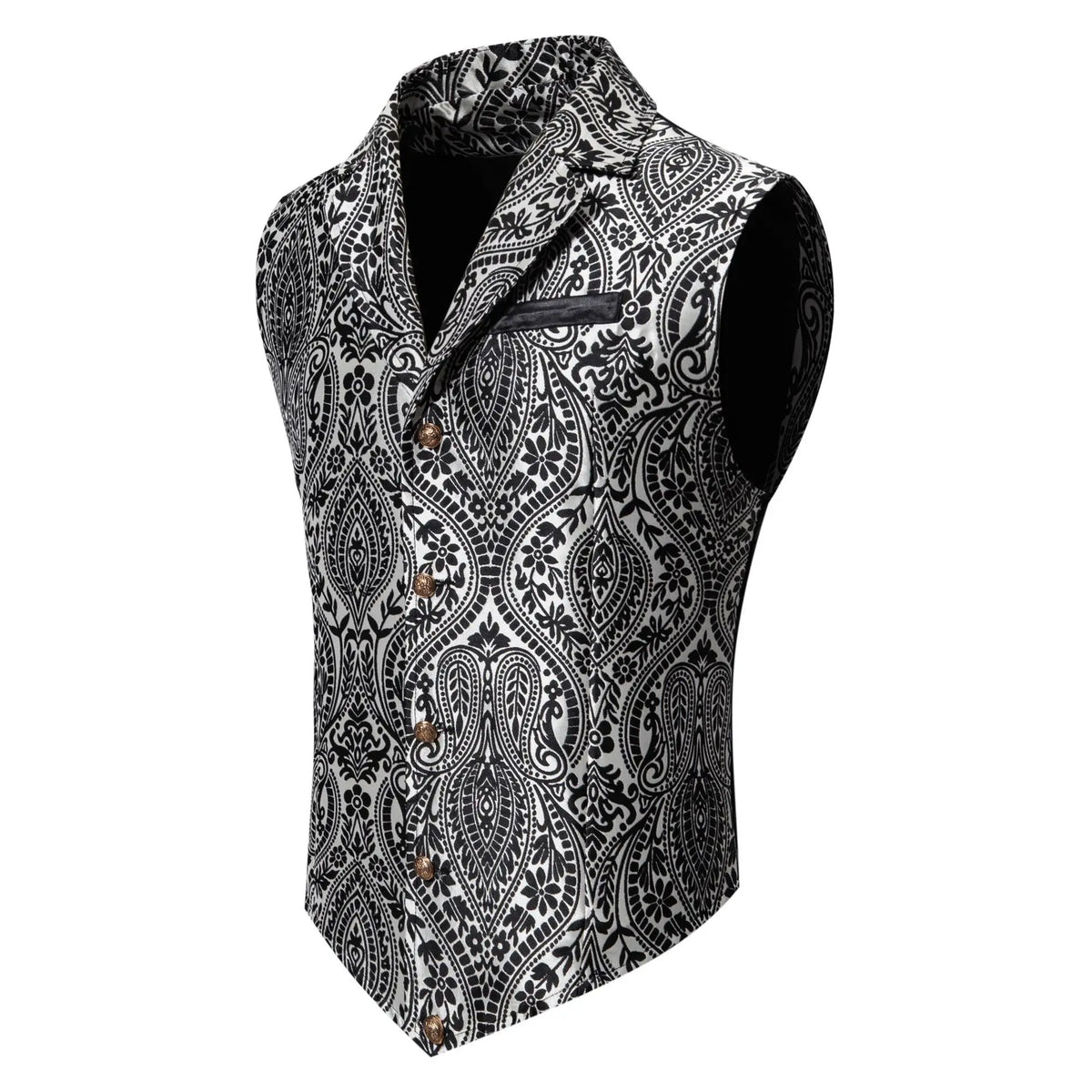 Men's Suit Vest Jacquard Smart Casual Single Breasted Slim Fit Waistcoat