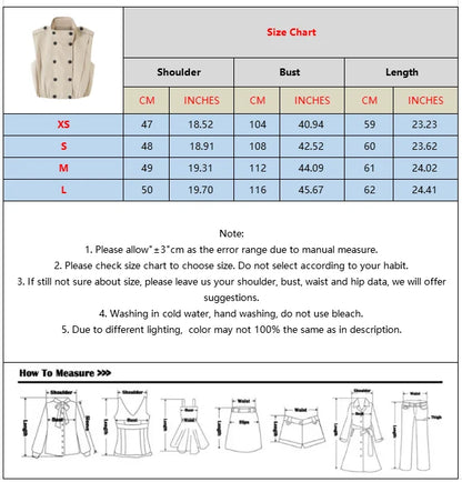 2026 Autumn Women Stand Collar Double Breasted Vest Epaulet Decor Ruched Hem Sleeveless Cropped Waistcoat Casual Outer Top