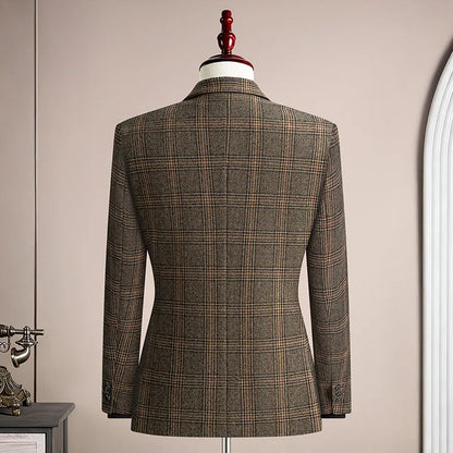 2026 Spring Wool Suit Jacket for Men High Quality Casual Business Formal Jacket Slim Fit Wedding Groom Blazers Masculino
