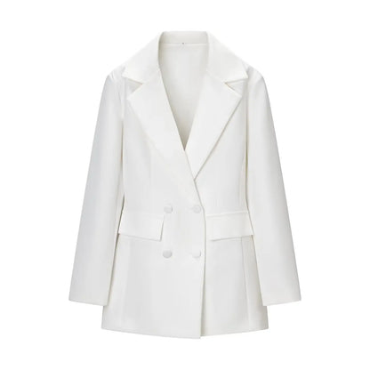 Elegant Women's Office Blazers Spring 2026 New Fashion Slim V-neck Warm Suits Jackets Chic Young Women's Travel Joker Coats