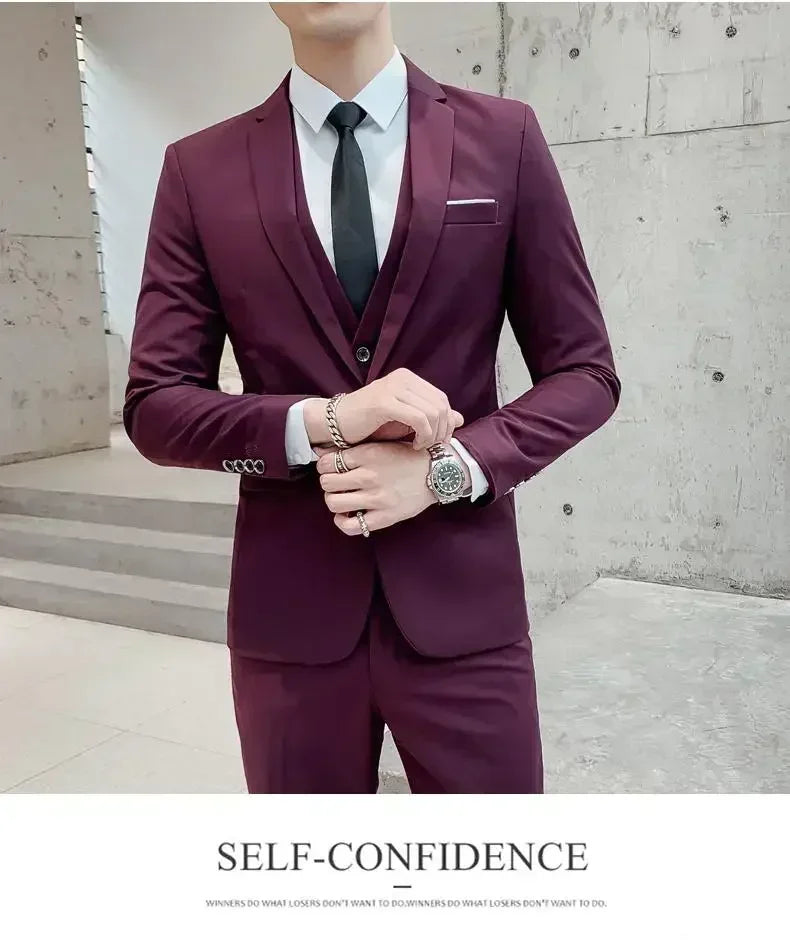 Costume blanc trois pièces pour homme, anti-plis, infroissable, anti-adhérence des poils, costume de travail formel d'affaires, vêtements de travail quatre saisons Dr