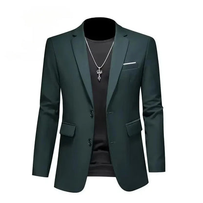 Men's Slim Fit Blazer Single Button Formal Wedding Tuxedo Jacket