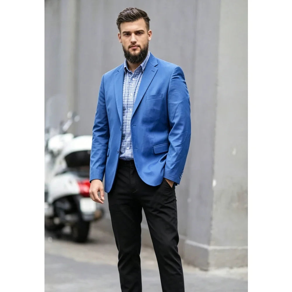 Men‘s Suit Blazer Single-breasted Blazer Jacket Vest Straight Trouser Business Smart Casual Grooms Dress Suit for Wedding Party