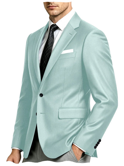 Men's Suit Jacket Single Button Slim Fit Notch Lapel for Wedding, Prom and Business