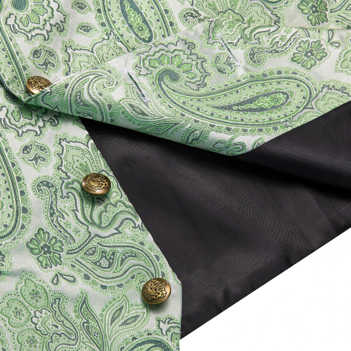 Men's Paisley Waistcoat with Matching Tie, Pocket Square and Cufflinks Set for Weddings and Business Events