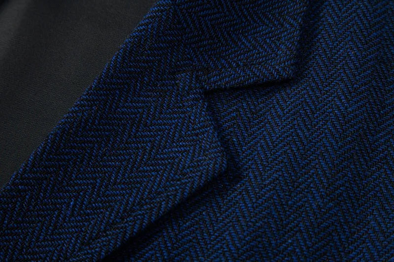 Men's Waistcoat Herringbone Tweed Slim Fit Wool Blend Formal Vest for Wedding