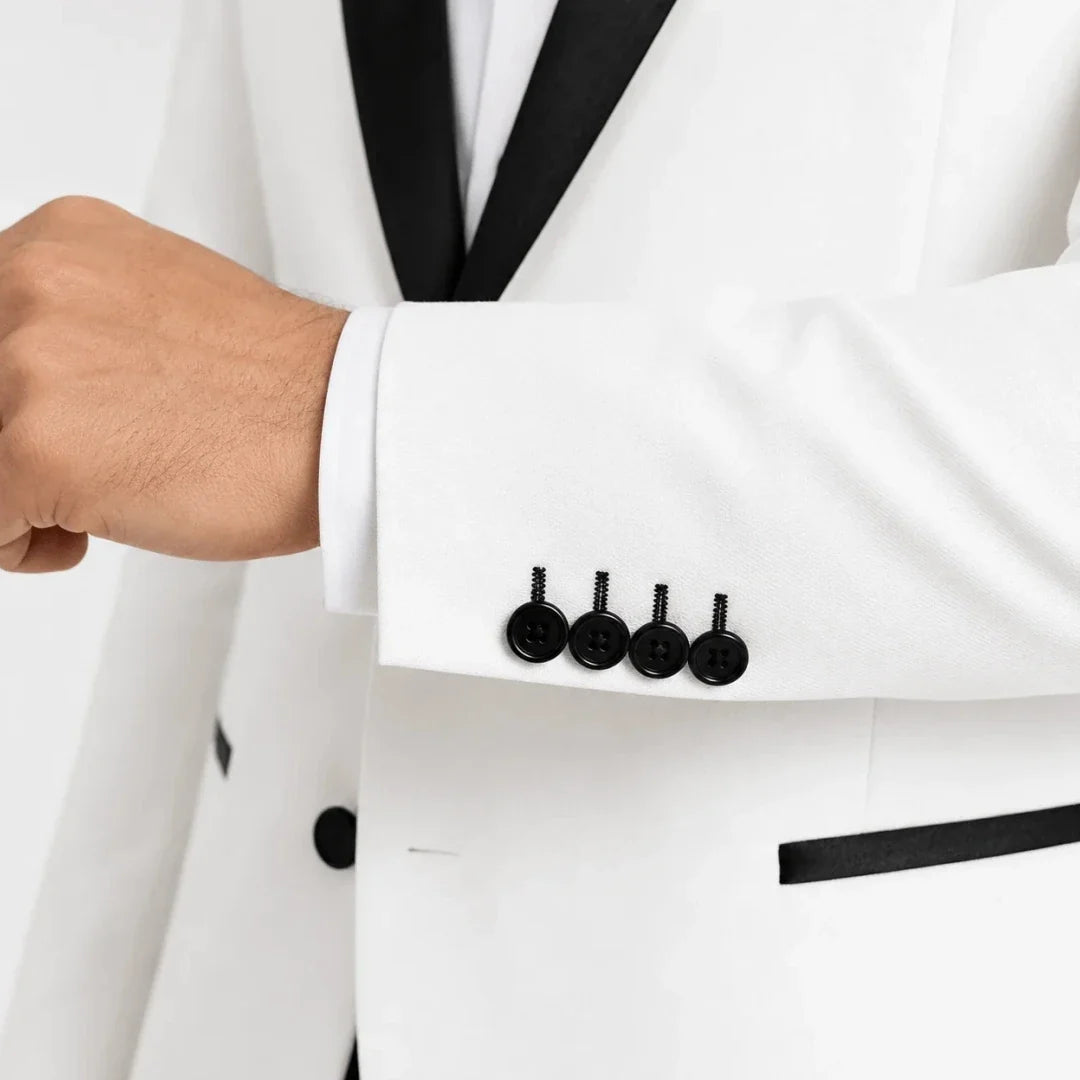 Men Suit Yellow Black 2 Pieces Lapel Single Breasted For Wedding Groom Birthday Banquet Party Business Work Office Jacket Pants
