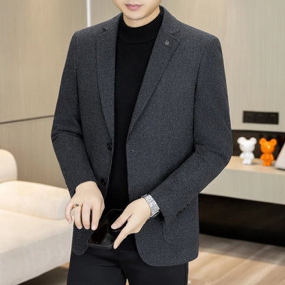 High-Quality Fashionable Autumn Winter New Design Casual Men's Suit Jacket Trendy Versatile Outerwear for Business And Casual We