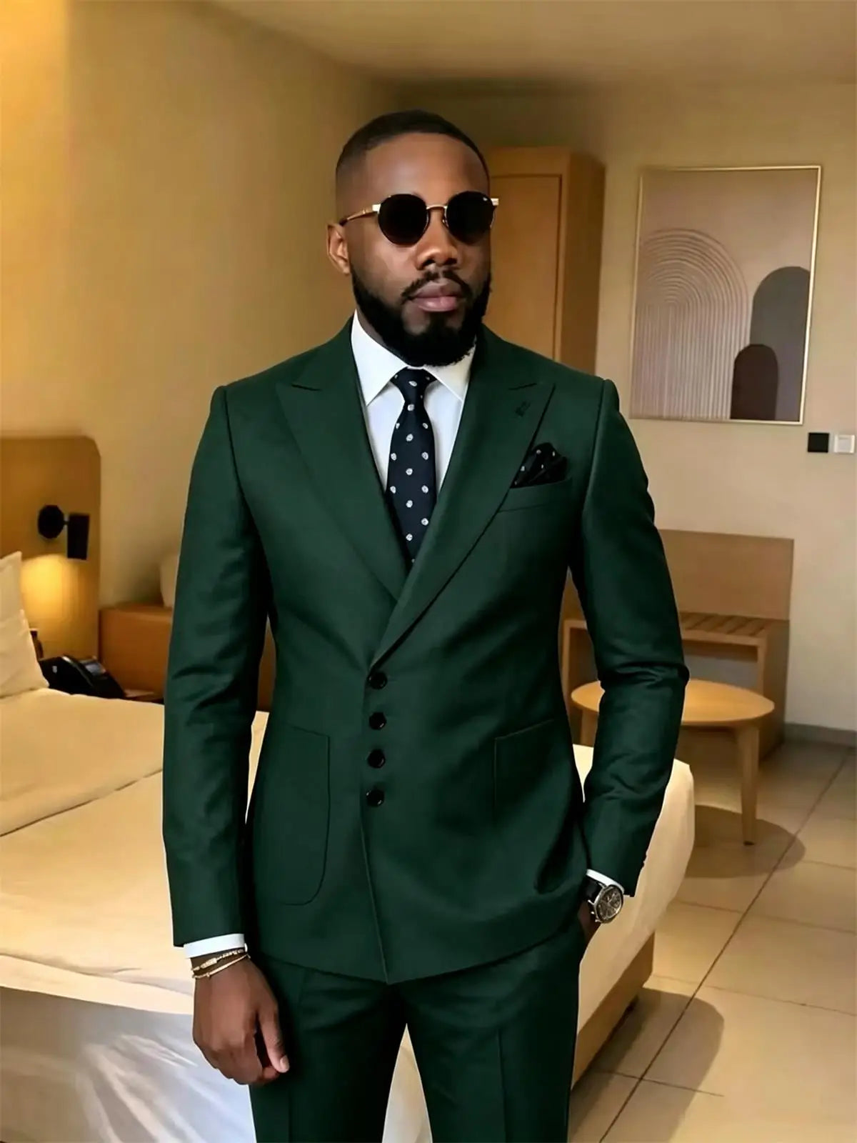 Slim Fit Men's Suits Single Breasted 2 Piece Jacket Pants Sets Wedding Formal Business Dinner Tuxedo High Quality Male Clothing