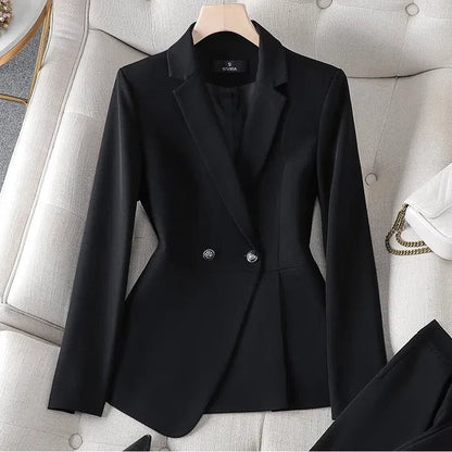 Plus Size Ladies Blazer Jacket Women Temperament Design OL Sense Niche Fashion Career Formal Dress Interview Workwear Suits