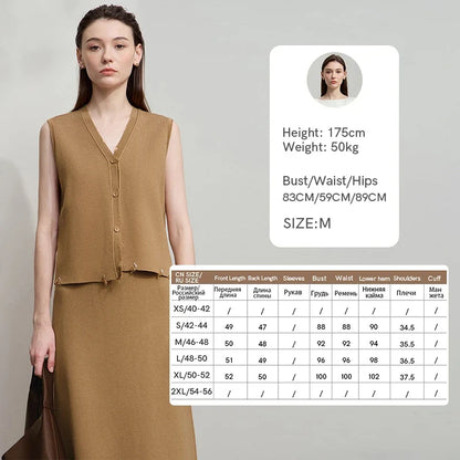 Women's Vest 2026 Autumn New Minimalist Solid Versatile Vests For Women V-neck Sleeveless Casual Short Top Female 12543005