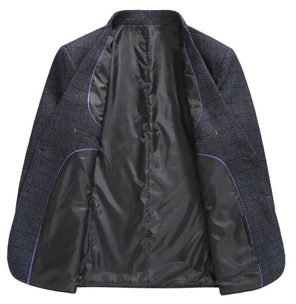 Men's Blazer Single Breasted Casual Suit Jacket for Spring Autumn