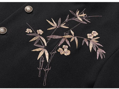 Luxury Man Clothing 2026 Yamamoto Blazer Suits Bamboo Embroidery Designer Mens Chaquetas Hombre Elegantes Chinese Style Uniform