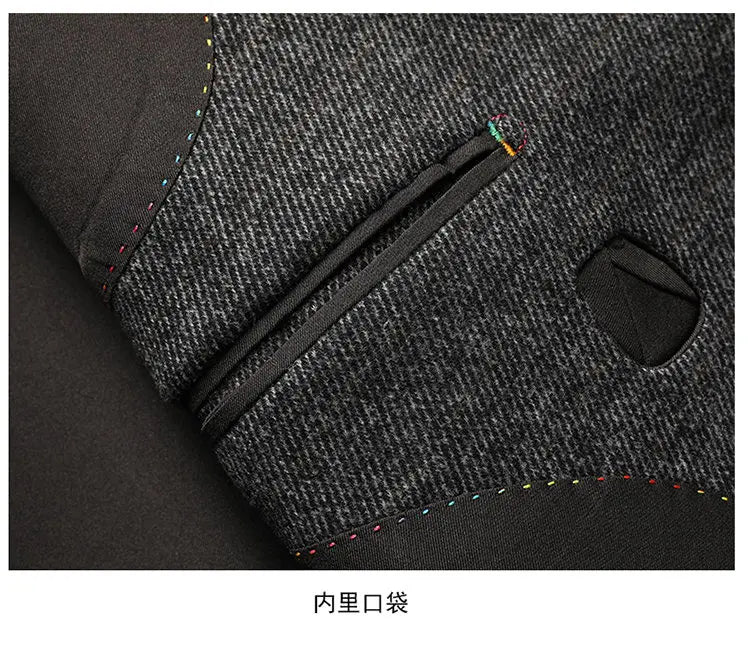 Men's Classic gray Business Casual Blazer Slim Fit Single-Breasted Suit Jacket with Notch Lapel for men Office and Formal Events