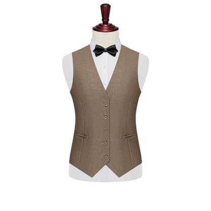 Men's Vest Single Breasted Slim Fit Smart Casual Waistcoat for Wedding & Business