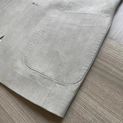 Men Thin Slim Fit Top Quality Beige White Linen Suits Matching Sets Spring Summer Comfortable Two Piece Set Casual Outfits 2025