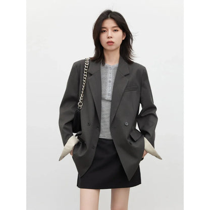 New Women Blazers Coat Loose Casual Plus Size Office Ladies Suit Jacket Spring Autumn 2026 Female Overcoat