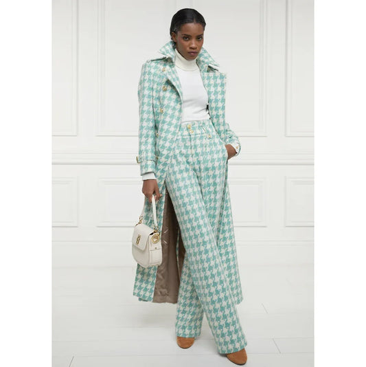 Luxury Houndstooth Women Suits 2 Piece Peak Lapel Formal Casual Prom Party Pants Sets Blazer with Pants