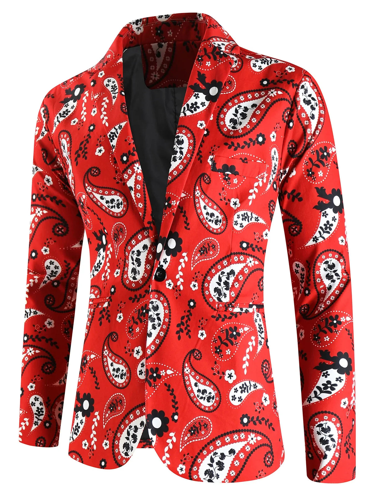 Man Suit Jacket Blazer Casaco Masculino Elegante 2025 High Quality Paisley Floral Printed Party Mens Suits Vestones Para Hombre