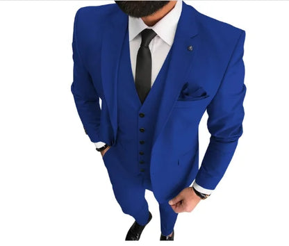 Tailor Made Red Men Wedding Suits Slim Fit Groom Prom Party Blazer Male Tuxedo Jacket+Pants+Vest Costume Marriage Homme Terno