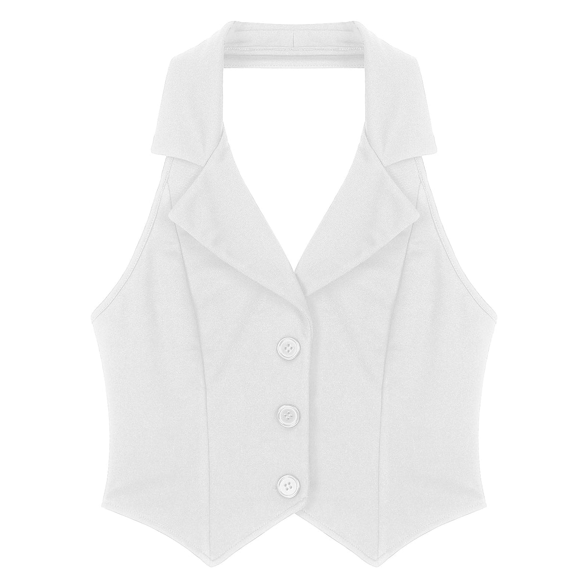 Elegant Women's Sleeveless Suits Waistcoat Halter Vests for Business Commuting Formal Clothes Mujer OL Office Ladies Crop Top
