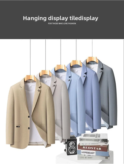 2026 Blazer Lightweight High-end Men's Fashionable Business Outdoor Travel Youthful Wedding Hosting Casual Korean Style Blazer