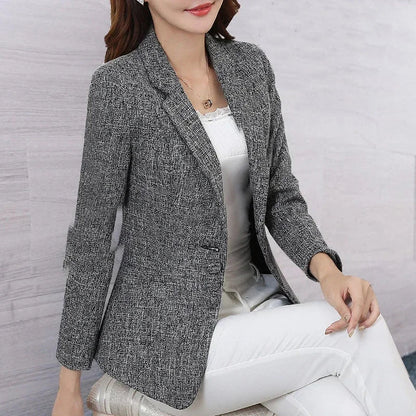 Fashion Women Blazers Jackets Work 2025 Office Lady Suit Slim Single Breasted Business Female Blazer Coats Formal Veste Femme