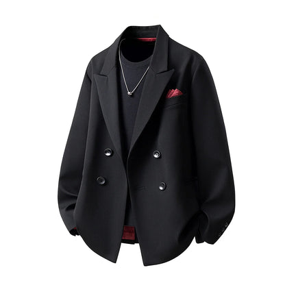 Double Breasted Clothes for Man Blazer Homme Luxe High Quality Luxury Corsage Designer Mens Black Elegant Chaqueta Formal Hombre