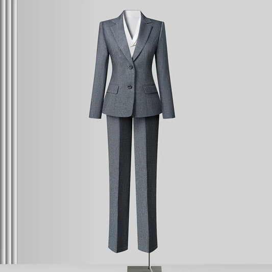 Summer 2026 Fashionable Professional Women's High-Quality Two-Piece Set Pants + blazer Elegant Attractive Business Wear