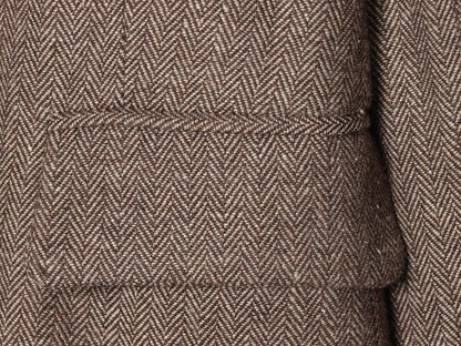 Woman Autumn Single Breasted Pocket Decoration Long Sleeves Lapel Herringbone Twill Blazer Female Fashion Casual Overcoat
