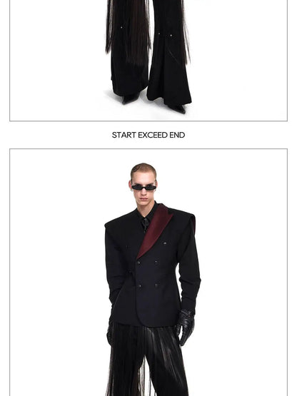 Fashion Original Personalized High Quality Sleeveless Vest Coat Men 2025 New Double Breasted Street Male Waistcoat JY4030