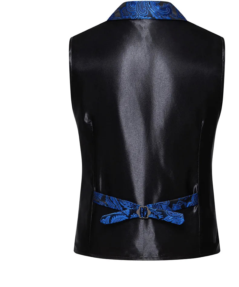 Men's Suit Vest Jacquard Smart Casual Single Breasted Slim Fit Waistcoat