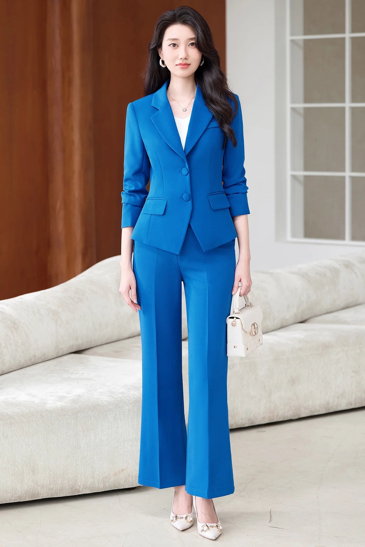 Fashionable Business Women's Outfit - Elegant Slim Fit Pants And Suit Set - Stylish New Arrival 2026