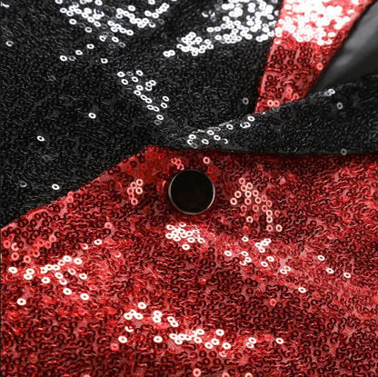 Shiny Gold Sequins Blazer for Men's New Slim Fitting Splicing Men's Suit Night Club Party DJ Stage Singer Dance Show Dress Homme