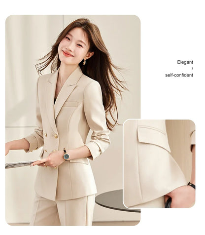 Fashionable professional women's wear. Two-piece pants + blazer, exquisite elegant, new style for spring summer 2026
