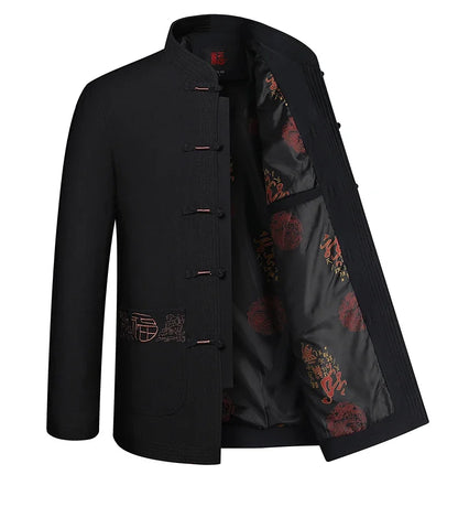 Spring and Autumn New Middle-aged and Elderly Men Father Tang Jacket Chinese Style Hanfu National Wind Grandpa Coat Jacket